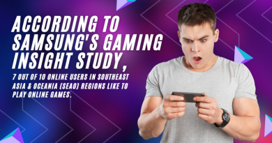 Samsung ရဲ့ Gaming Insight Study စစ်တမ်းအရ Southeast Asia & Oceania (SEAO) ဒေသတွေက အွန်လိုင်းအသုံးပြုသူ ၁၀ ဦးအနက် ၇ ဦးဟာ အွန်လိုင်းဂိမ်းကစားရတာကို ကြိုက်နှစ်သက်သူတွေဖြစ်ကြောင်း တွေ့ရှိ